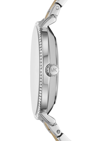 Coffret montre à quartz en acier, bracelet et puces - Doré et argenté