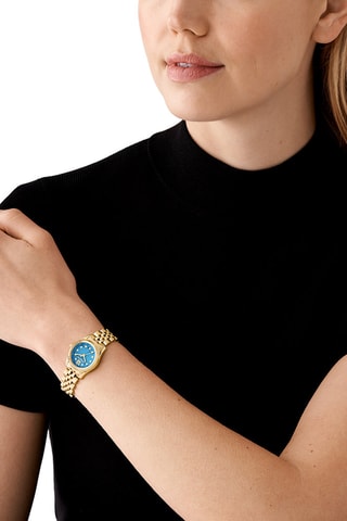 Montre à quartz en acier - Doré