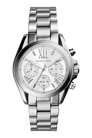 Montre à quartz en acier - Chronographe - Argenté