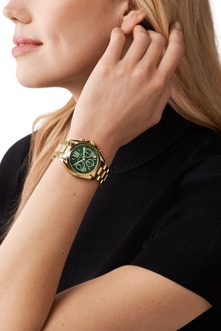 Montre à quartz en acier - Chronographe - Doré