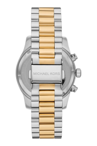 Montre à quartz en acier - Chronographe - Argenté et doré