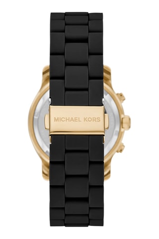 Montre à quartz en acier - Chronographe - Noir et doré