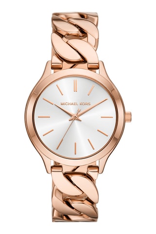 Montre à quartz en acier - Doré rose