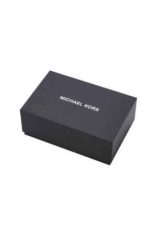 Coffret montre à quartz en acier et porte-cartes - Noir