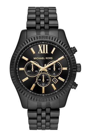 Montre à quartz en acier - Chronographe - Noir