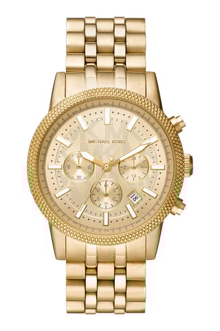 Montre à quartz en acier - Chronographe - Doré