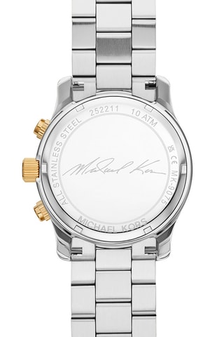 Montre à quartz en acier - Chronographe - Doré et argenté