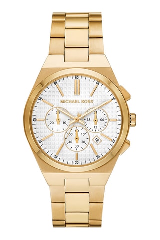Montre à quartz en acier - Chronographe - Doré