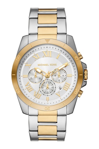 Montre à quartz en acier - Argenté et doré rose