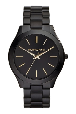 Montre à quartz en acier - Noir