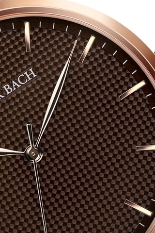 Montre à quartz en acier - Doré rose et marron - Walter Bach