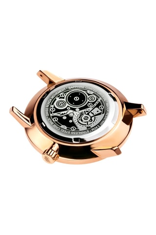 Montre à quartz en acier - Doré rose et marron - Walter Bach