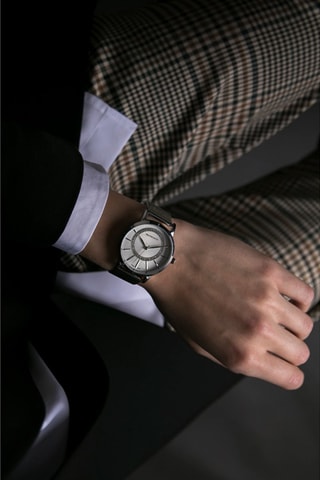 Montre à quartz en acier et cristaux véritables - Walter Bach