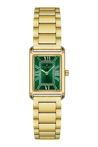 Montre à quartz en acier - Doré et vert - Frederic Graff