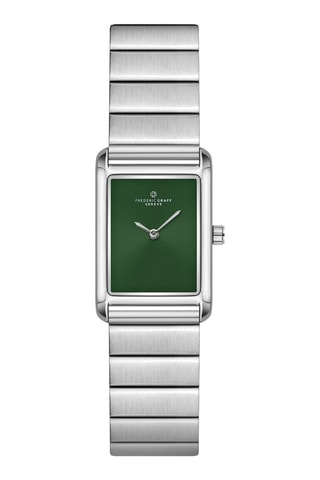 Montre à quartz en acier - Argenté et vert - Frederic Graff