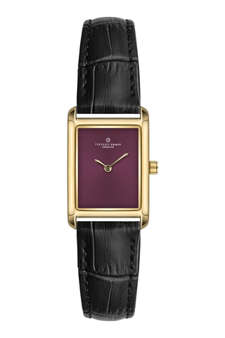 Montre à quartz en cuir - Noir et doré - Frederic Graff