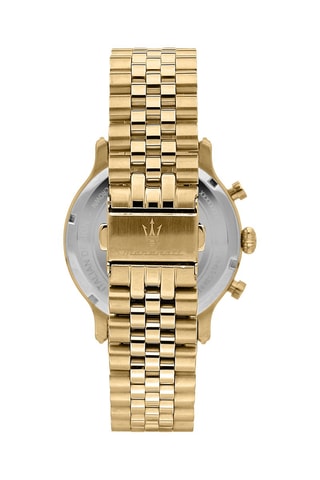 Montre à quartz en plaqué or jaune - Chronographe