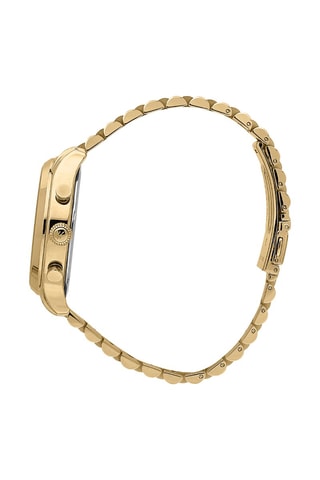 Montre à quartz en plaqué or jaune - Chronographe