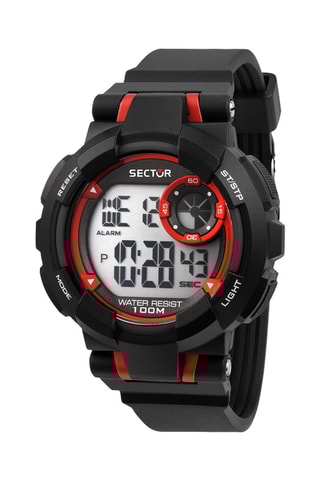 Montre digitale en polyuréthane Ex-36 - Noir et blanc