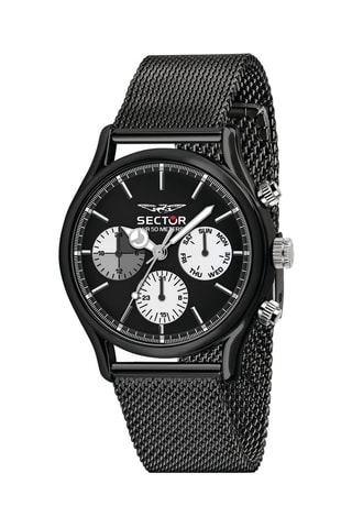 Montre à quartz en acier 660 - Noir
