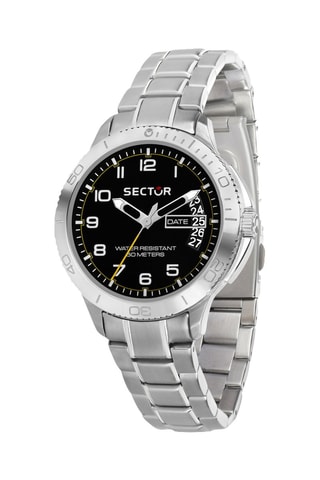 Montre à quartz en acier 270 - Argenté et noir