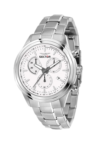 Montre à quartz en acier 670 - Tachymètre - Argenté