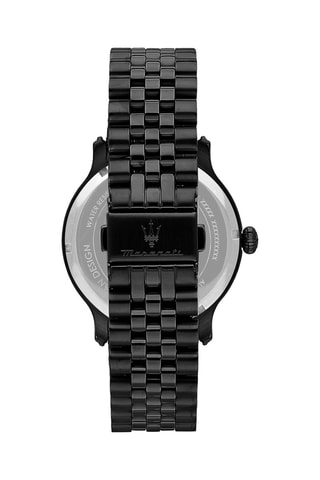 Montre à quartz en plaqué ion noir