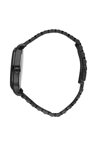 Montre à quartz en plaqué ion noir