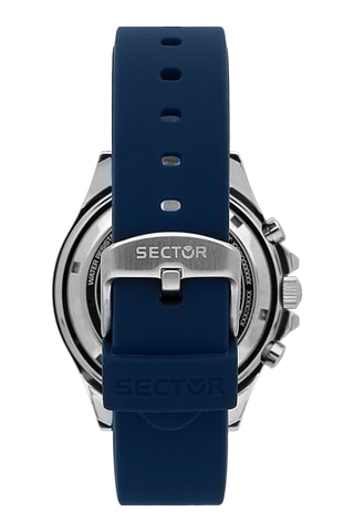 Silicone Quartz Horloge - Chronograaf - Donkerblauw en Zwart