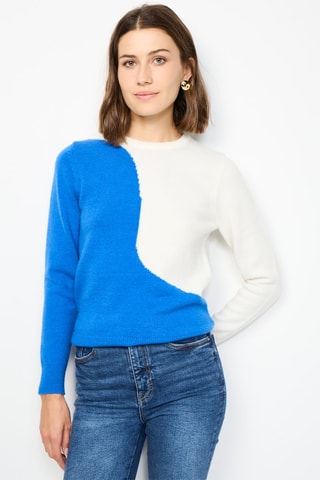 Camisola - Azul-real e branco