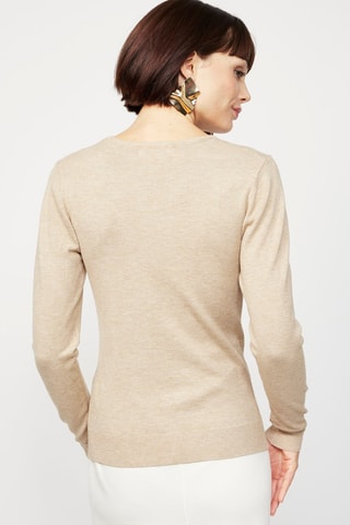 Camisola - Camel-escuro