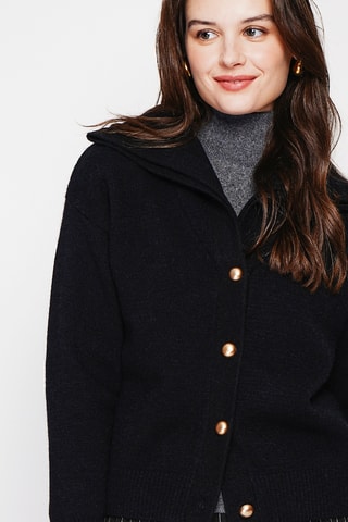 Casaco de malha oversized - Preto