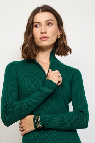 Vestido-camisola - Verde-esmeralda