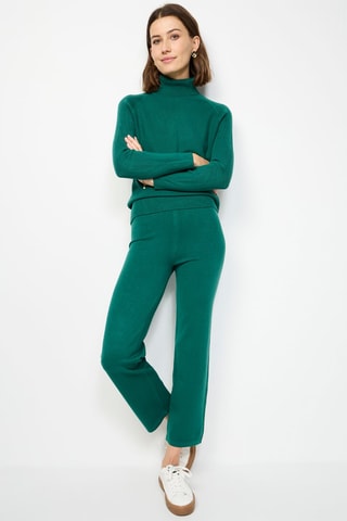 Camisola e calças de treino largas cintura subida - Verde-escuro