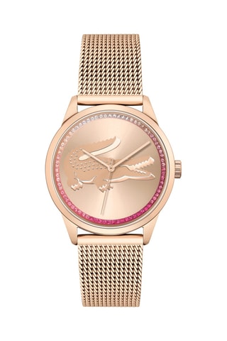 Montre à quartz en acier plaqué or rose Ladycroc