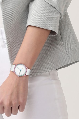 Montre à quartz en silicone - Blanc