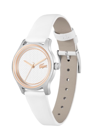 Montre à quartz en cuir - Blanc