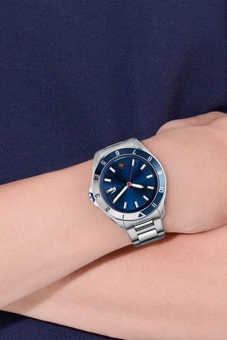 Montre à quartz en acier - Argenté