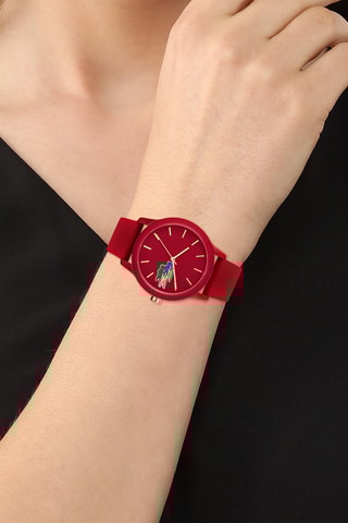 Montre à quartz en silicone - Rouge