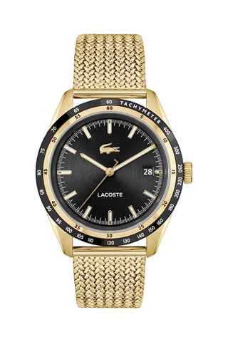 Montre à quartz en plaqué or jaune Everett - Noir