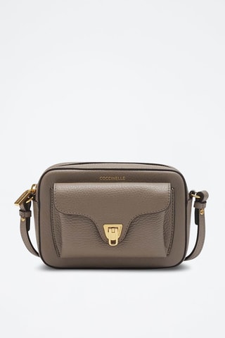 Sac bandoulière en cuir - Taupe