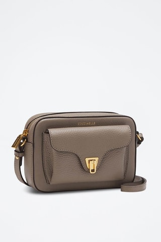 Sac bandoulière en cuir - Taupe