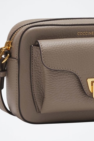 Sac bandoulière en cuir - Taupe