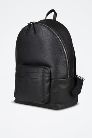 Mochila em couro Soft - Preto