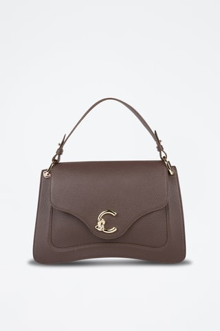 Sac à main en cuir C-Me - Marron