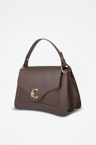 Sac à main en cuir C-Me - Marron