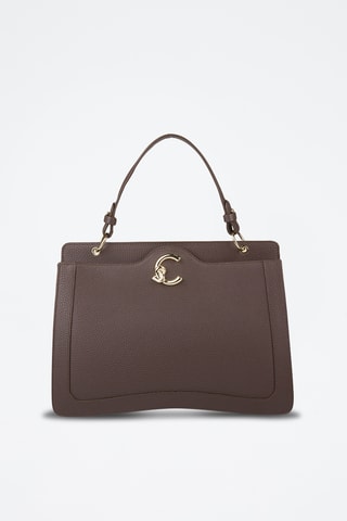Sac à main en cuir C-Me - Marron