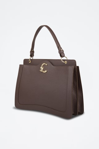 Sac à main en cuir C-Me - Marron