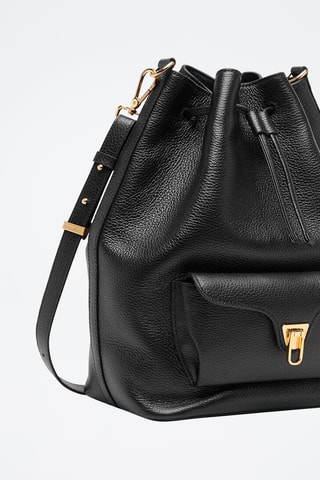 Sac seau en cuir Generatio - Noir