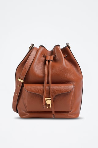 Sac seau en cuir Generatio - Marron clair